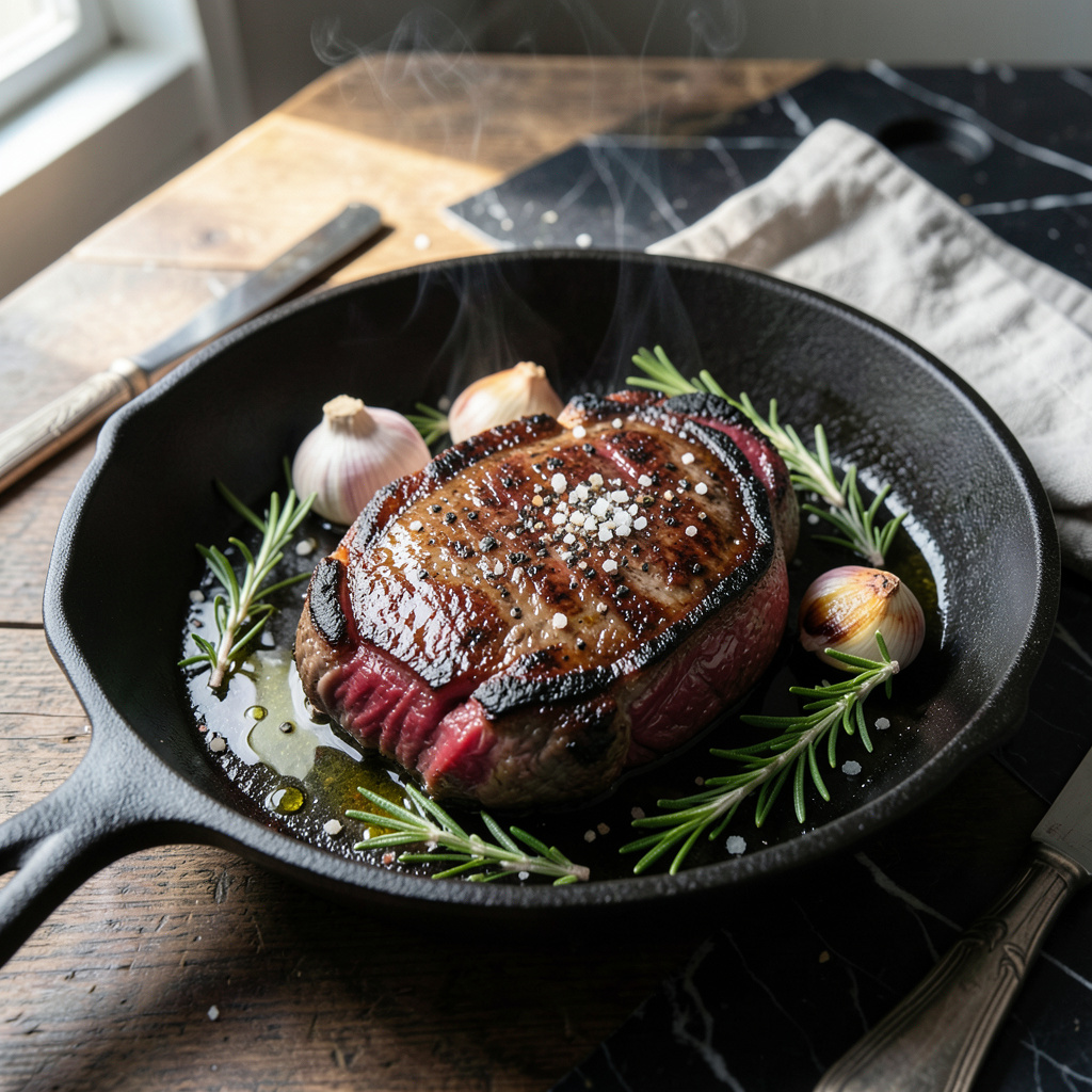 Jacob Rib Eye Cast Iron Rib Eye Steak Recipe: Seared Crust and Buttery Interior - 90 ...